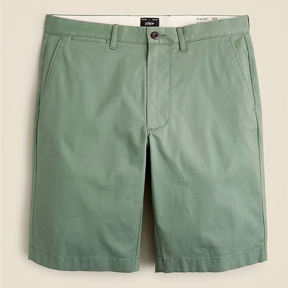 Men's Sage Green Flat Front Shorts